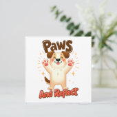 Invitation Pâtes Et Refléter Le Chien Mignonne (Debout devant)