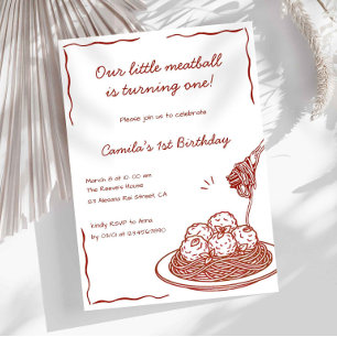 Invitation Pâtes italiennes « Notre petit boulet de viande »