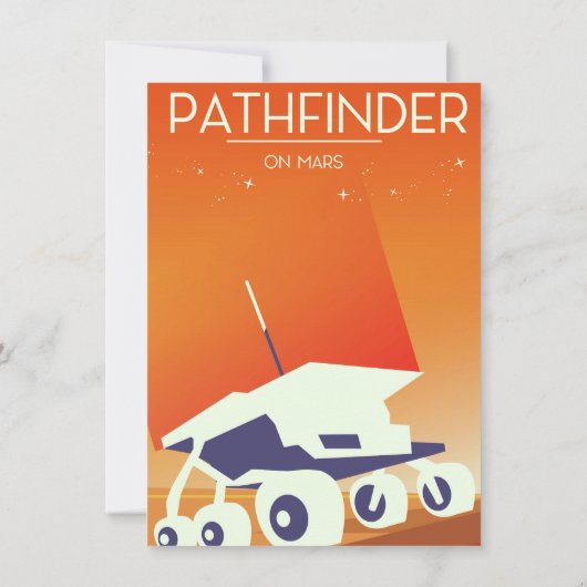 Invitation Pathfinder sur Mars Space Art (Dos)