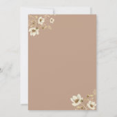 Invitation patienter baby shower fleuri rustique (Dos)