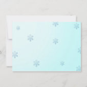 Invitation patin à glace bleu pour filles flocon d (Dos)