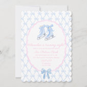 Invitation Patin à glace de fête de patinage sur glace Prépa (Devant)