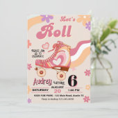 Invitation Patin à roulettes Anniversaire Let's Roll (Debout devant)
