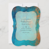 Invitation Patina en cuivre de Grunge et Mariage de code QR T (Devant)