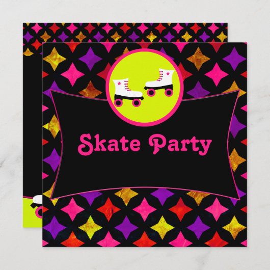 Invitation Patinage (Devant / Derrière)