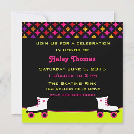 Invitation Patinage (Dos)