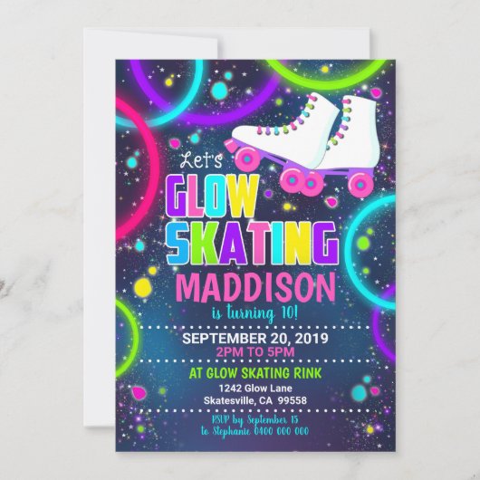 Invitation Patinage à rouleaux à rouleaux à rouleaux à roulea (Devant)