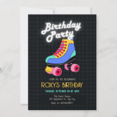 Invitation Patinage à rouleaux rétro (Devant)