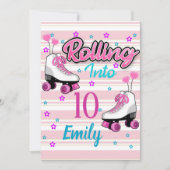 Invitation Patinage à roulettes Coutume Anniversaire (Devant)