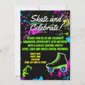 Invitation Patinage à roulettes de patinage luisant (Devant)