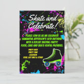 Invitation Patinage à roulettes de patinage luisant (Debout devant)