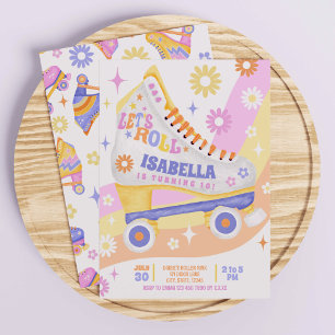 Invitation Patinage à roulettes fête d'anniversaire