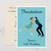 Invitation Patinage artistique (Devant / Derrière)