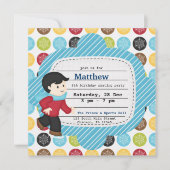 Invitation Patinage d'anniversaire (Garçon) (Devant)