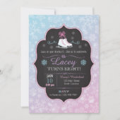 Invitation Patinage de glace Flamme de neige Anniversaire Inv (Devant)