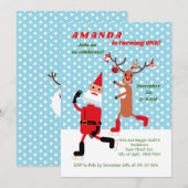 Invitation Patinage du Père Noël et du Rudolph Premier annive (Devant / Derrière)