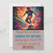 Invitation Patinage éditable Anniversaire (Devant)