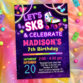 Invitation Patinage étincelant SK8 et fête d'anniversaire