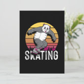 Invitation Patinage Panda Patinage Inline Rollerblading (Debout devant)