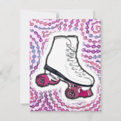 Invitation Patinage Personnalisé Rose (Dos)