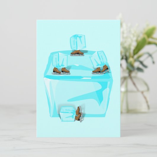 Invitation Patinage sur glace (Debout devant)