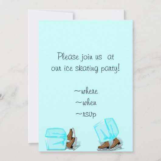 Invitation Patinage sur glace (Dos)