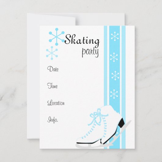 Invitation Patinage sur glace (Devant)