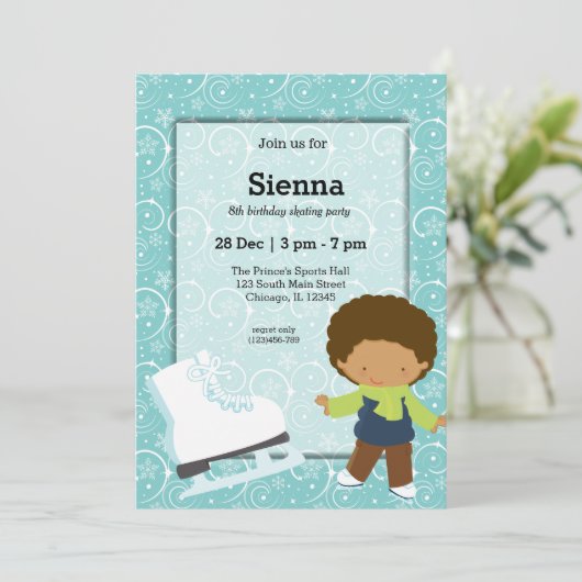 Invitation Patinage sur glace (Debout devant)