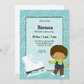 Invitation Patinage sur glace (Devant / Derrière)