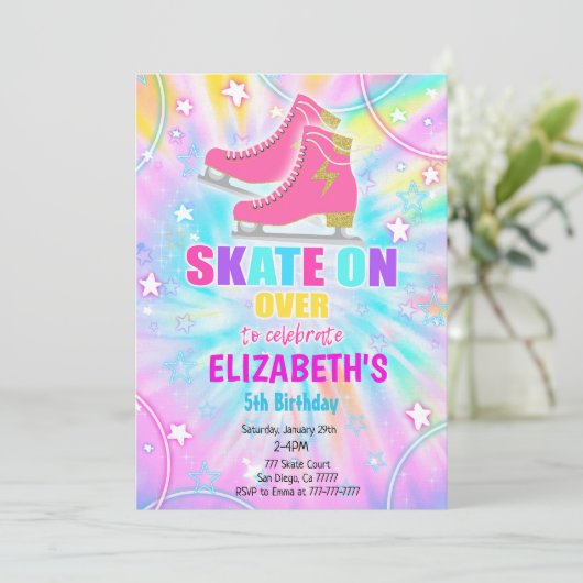 Invitation Patinage sur glace (Debout devant)