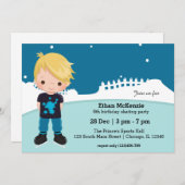 Invitation Patinage sur glace (Devant / Derrière)