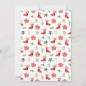 Invitation Patinage sur glace Anniversaire de la fête Rouge (Dos)