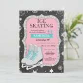 Invitation Patinage sur glace Anniversaire Fête des neiges In (Debout devant)