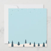 Invitation Patinage sur glace blanc Anniversaire Fête de neig (Dos)