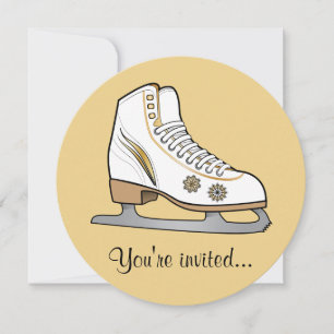 Invitation Patinage sur glace fête d'anniversaire