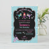 Invitation Patinage sur glace Fête d'anniversaire Filles Snow (Debout devant)