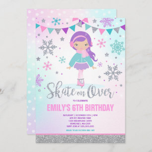 Invitation Patinage sur glace Ice Skating Party Ar
