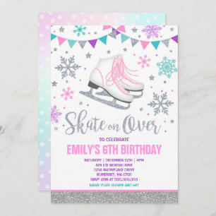 Invitation Patinage sur glace Ice Skating Party Ar