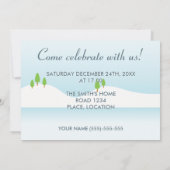 Invitation Patinage sur glace mignonne pingouins fête de Noël (Dos)