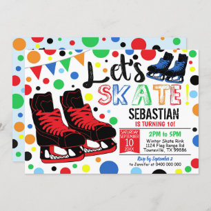 Invitation Patinage sur glace Partie de patinage s