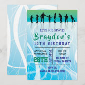 Invitation Patinage sur glace Patinage sur glace PATINAGE ann (Devant / Derrière)