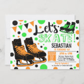 Invitation Patinage sur glace pour les garçons (Devant)