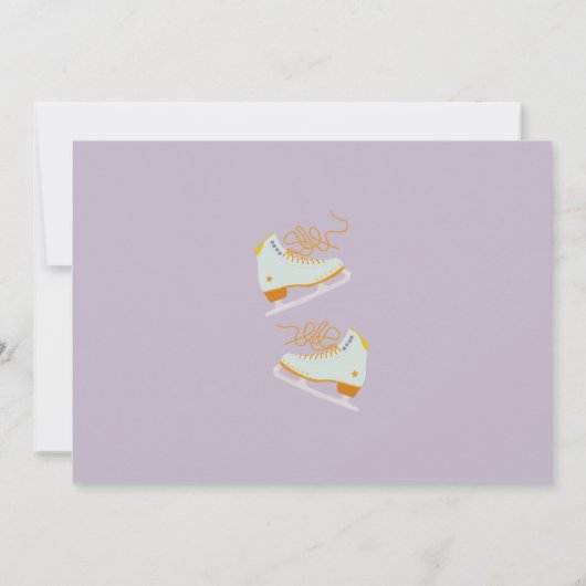 Invitation Patinage sur glace Retro Anniversaire Invitat (Dos)