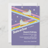 Invitation Patinage sur glace Retro Anniversaire Photo (Devant)