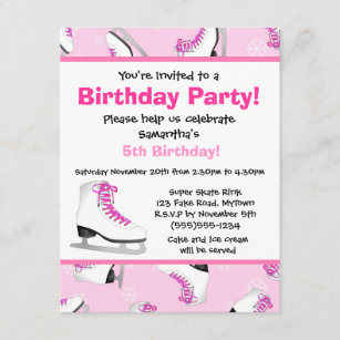 Invitations Faire Part Patinoire Zazzle Be