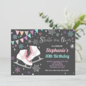 Invitation Patinage sur glace, soirée pastel (Debout devant)