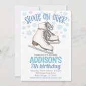 Invitation Patinage sur la glace Patinage Anniversaire (Devant)