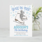 Invitation Patinage sur la glace Patinage Anniversaire (Debout devant)