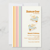 Invitation Patinage sur plus de glace Patinage Rétro Annivers (Devant)