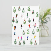 Invitation Patineurs sur glace Pine │ patinage sur glace Noël (Debout devant)